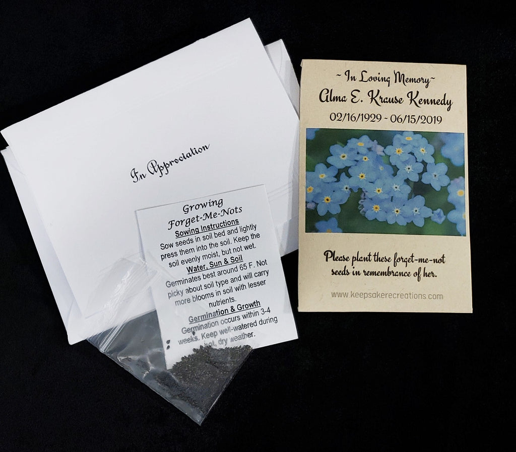 memorial seeds to plant Memorial Seed Packets – Keepsake Re-Creations Handcrafted by Nord